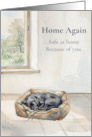 Home Again Safe at Home Because of You Black Labrador Thank You card