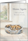 Home Again Safe at Home Because of You Boxer Thank You card