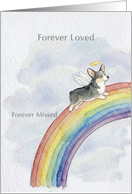 Corgi Rainbow Bridge Pet Sympathy Card