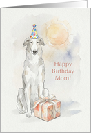 Birthday Card for Mom from Borzoi Dog