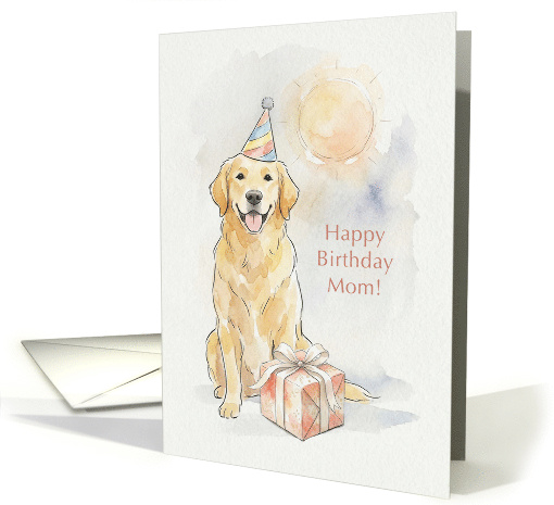 Birthday Card for Mom from Golden Retriever Dog card (1973924)