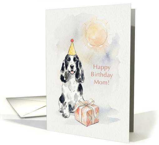 Birthday Card for Mom from English Cocker Spaniel Dog card (1973928)