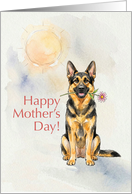 Mothers Day Card From Your Black and Tan German Shepherd card