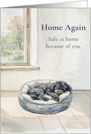 Home Again Safe at Home Because of You Black Mini Poodle Thank You