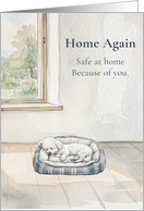 Home Again Safe at Home Because of You Bichon Frise Thank You card