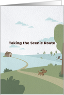 Taking The Scenic Route Lost Dog Thank You card