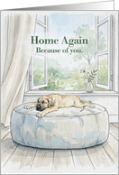 Home Again Because of You Great Dane Puppy Thank You Card