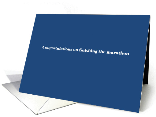 Congratulations on finishing the marathon card (902493)