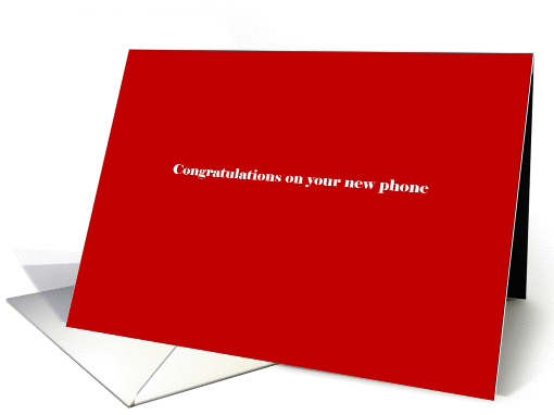 Congratulations on your new phone card (909870)