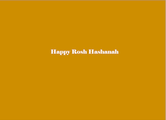 Happy Rosh Hashanah