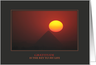 Gratitude is the Key to My Life (Encouragement) card