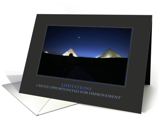 Limitations Create Opportunities For Improvement (Encouragement) card