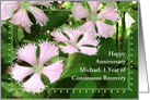 Happy Recovery Anniversary Fringed Campion endangered flower card