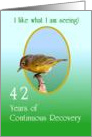 42 Years, I like what I am seeing! Continuous Recovery, card