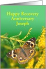 Custom Text, Happy Recovery Anniversary, Buckeye Butterfly card