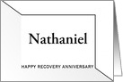 Custom Text, Happy Recovery Anniversary, Picture Frame card