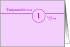 Congratulations Custom Card. A simple card in lavender and purple card