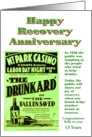 Custom Card Happy 13 Year Recovery Anniversary 1938 Poster card
