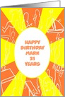 Happy Birthday 21 Years, leisure activities Customize card name & year card