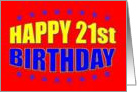 Happy 21st Birthday card