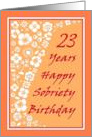 23 Years Happy Sobriety Birthday card