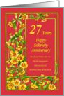 27 Years Happy Sobriety Anniversary card