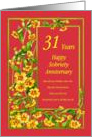 31 Years Happy Sobriety Anniversary card