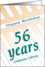 56 Years Happy Sobriety Birthday card