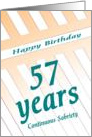 57 Years Happy Sobriety Birthday card