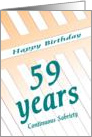 59 Years Happy Sobriety Birthday card