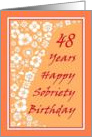 48 Years Happy Sobriety Birthday card