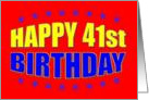 Happy 41st Birthday card