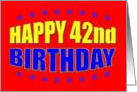 Happy 42nd Birthday card