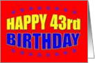 Happy 43rd Birthday card