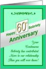 Happy SIXTY YEAR, Sobriety Anniversary, card