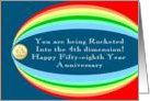 Rocketed into Fifty-eighth Year Anniversary card
