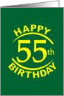 55 Years Happy Birthday card