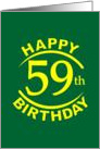 59 Years Happy Birthday card