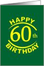 60 Years Happy Birthday card
