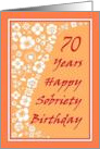 70 Years Happy Sobriety Birthday card