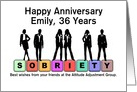 36 Years Emily, Congratulations from all of us, Custom Text card