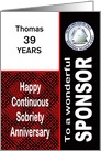 39 Years Thomas, To a wonderful Sponsor card