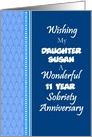 11 Years Sobriety Anniversary for Daughter, Custom Text card