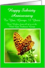 53 Years, George, Butterfly , From all of us, Custom Text card