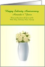 6 Year Amanda, Yellow roses, From all of us, Custom Text card