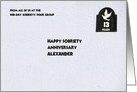 13 Years Alexander, Postage Envelope, From all of us, Custom Text card