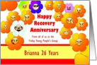 26 Years Brianna, The flowers have faces. From all of us, Custom Text card