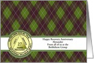 27 Years Alexander, A black and green argyle pattern with a medallion, card