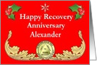 34 Years Alexander, Snowflake, Holly and Recovery. A Custom Text Card