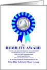 Humility Award to be signed by all the Group Members. Custom Text card